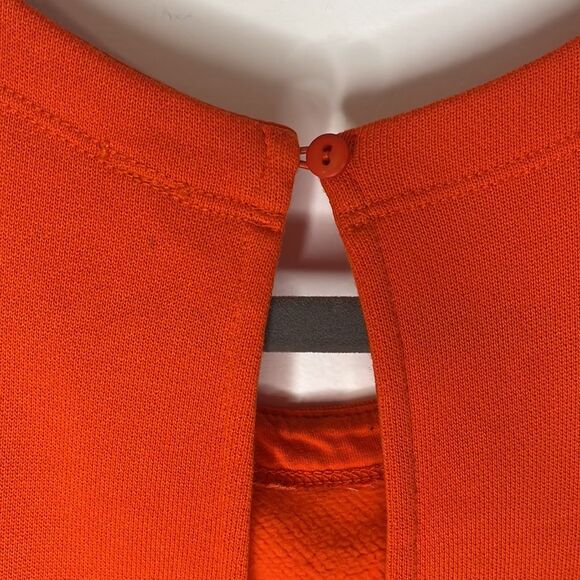 Free People Orange Sleeveless Sweatshirt Terry Dress Small - Picture 7 of 9